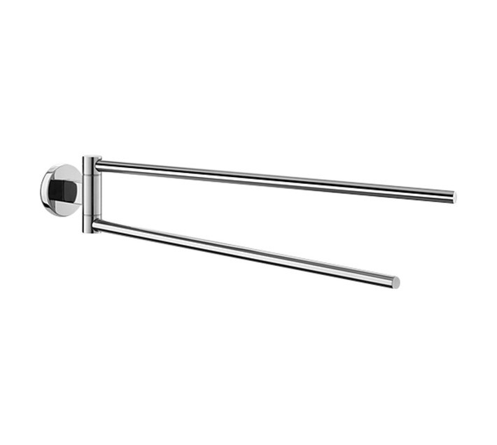 Zack Scala Double Pivot Towel Rail Silver 130 x 455 x 70 mm