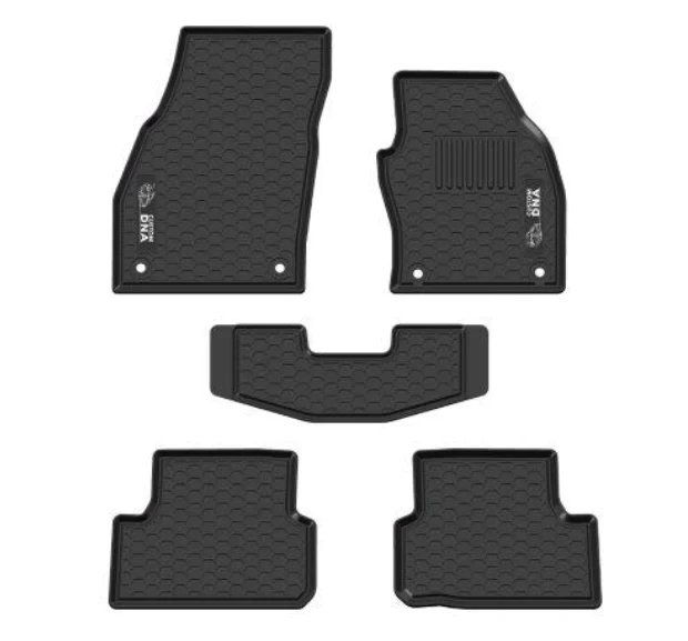 CUSTOM FIT RUBBER MAT SET - VW POLO HATCH 2018+ BLACK