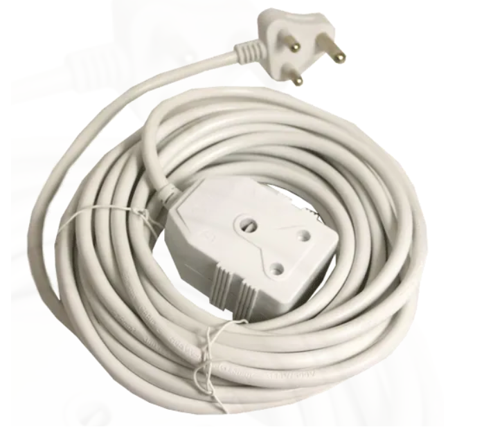 PLUG EXTENSION CORD WHITE 10M - JANUS 16A - 1.5MM/10M CORD