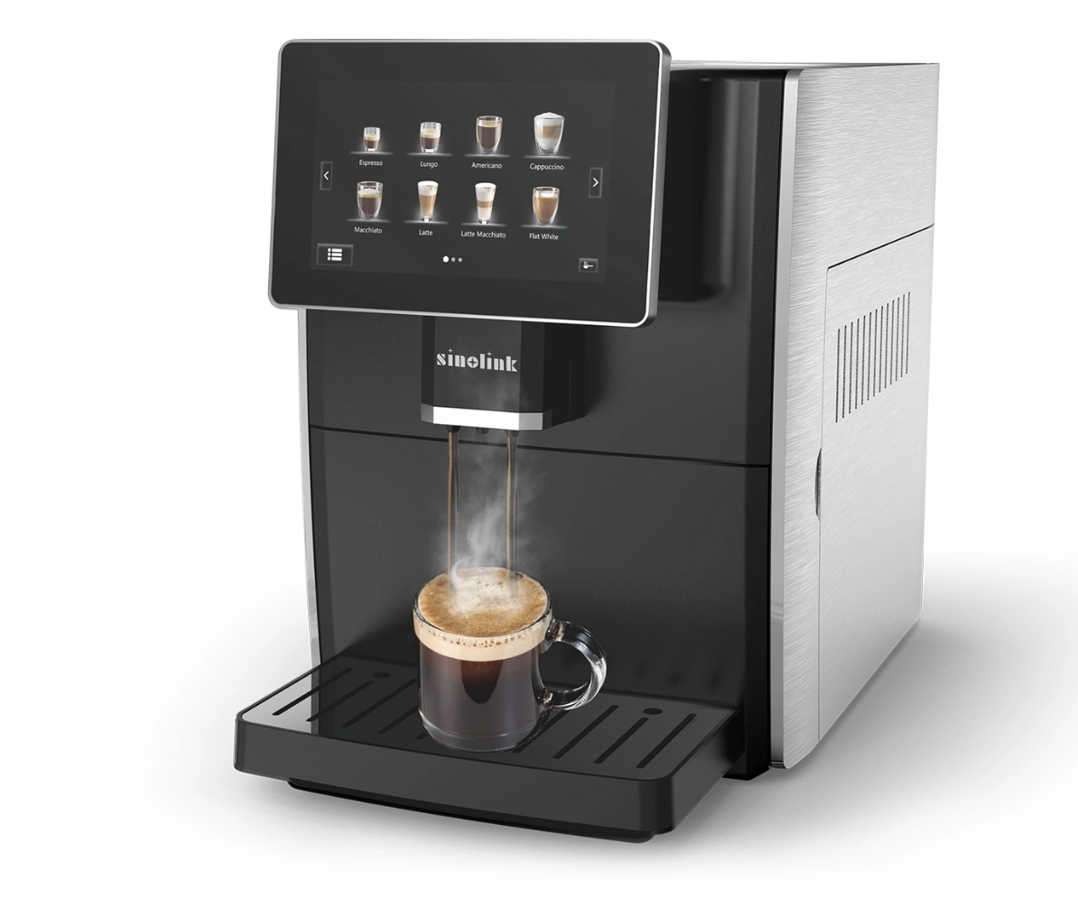 Professional Touch Screen Display Automatic Espresso Coffee Machine