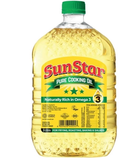 SunStar Pure Cooking Oil Plastic Bottle  (5 L)