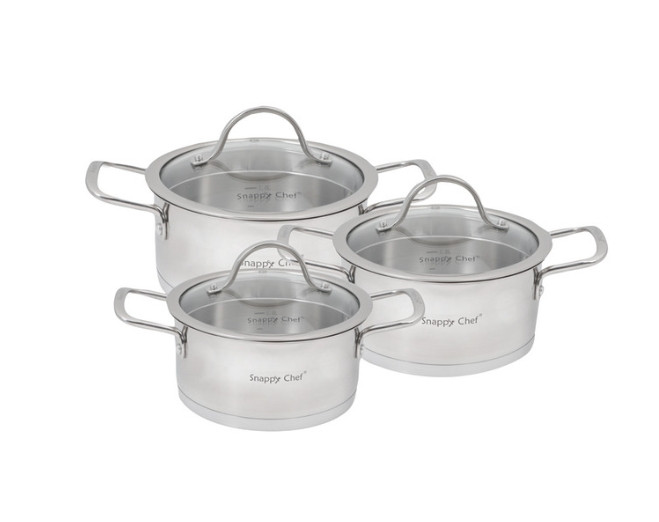 Snappy Chef 6 Piece Platinum Cookware Set