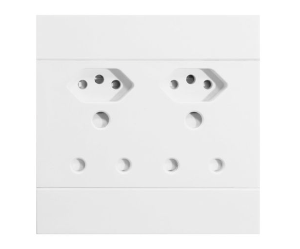 Veti 2VW224 Double RSA V-Slim 4x4 Socket - White