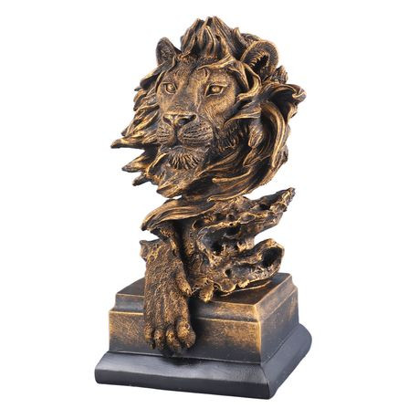 Vintage Lion Statue for Home Table Decor