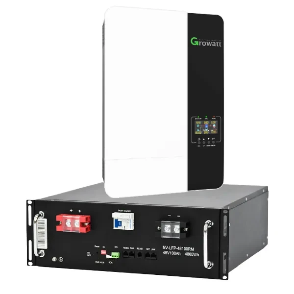 Growatt Offgrid 5KW Solar Inverter + 48V 100AH LIFEPO4 Battery With BMS