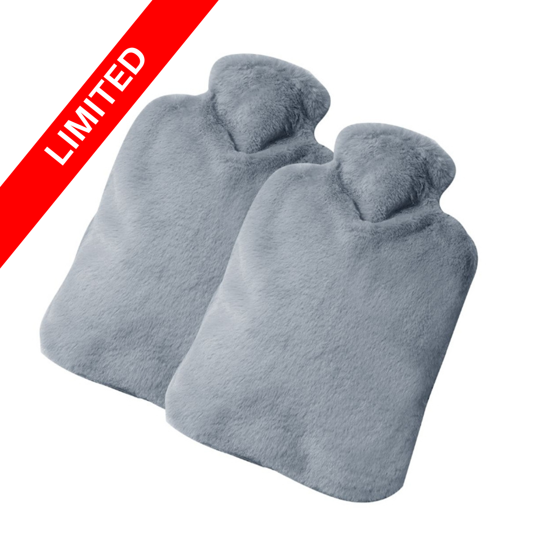 2 Pieces 2L Large Soft Plush Hot Water Bottle Cover