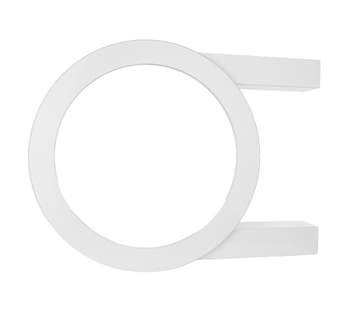 Hollywood Round Slide Mirror Cabinet White 715 x 200 x 715 mm