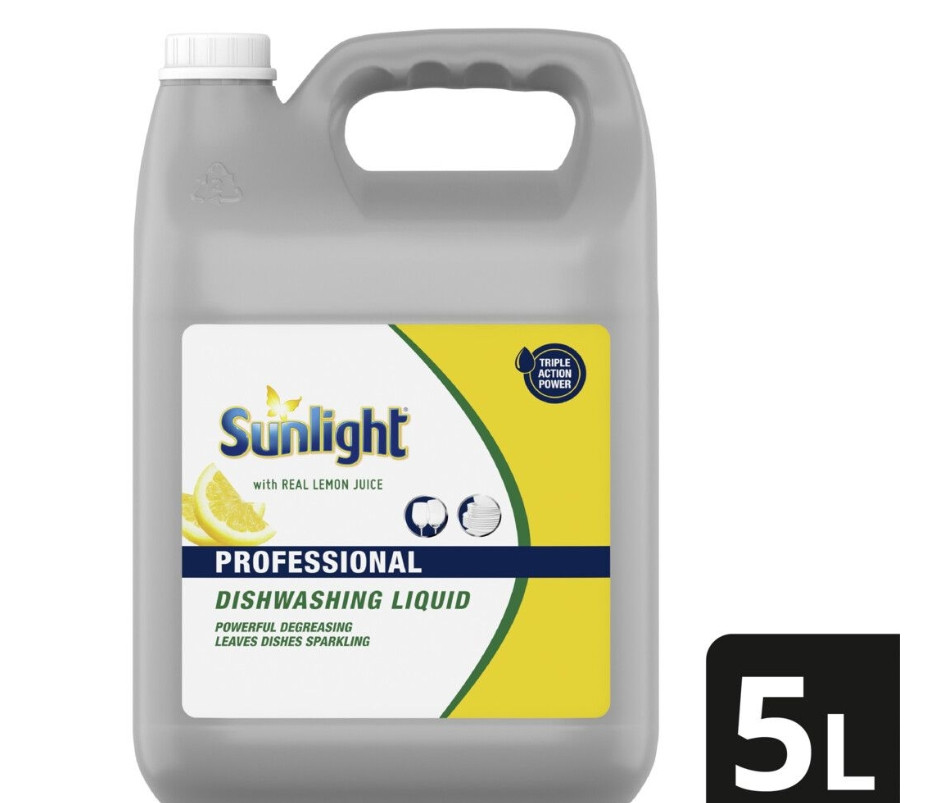 Sunlight Professional Regular Degreasing Dishwashing Liquid Detergent 5L