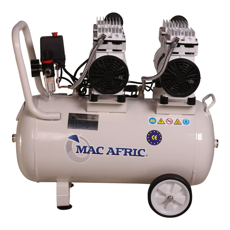 MAC AFRIC 50L Silent Oil Free Compressor 1.5 KW (2 HP) 230 V