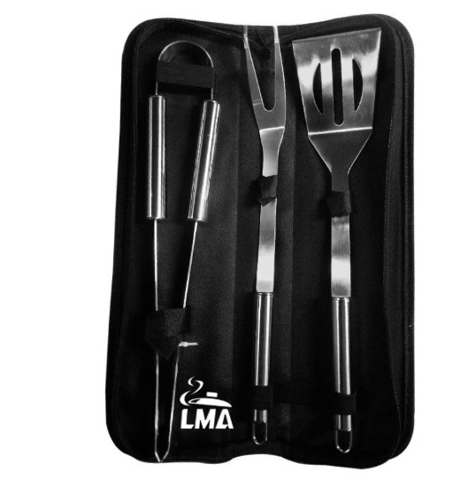 LMA lma stainless steel 3 piece braai master utensil set in carry bag Steel Spatula Kitchen Tool Set  (Pack of 3)