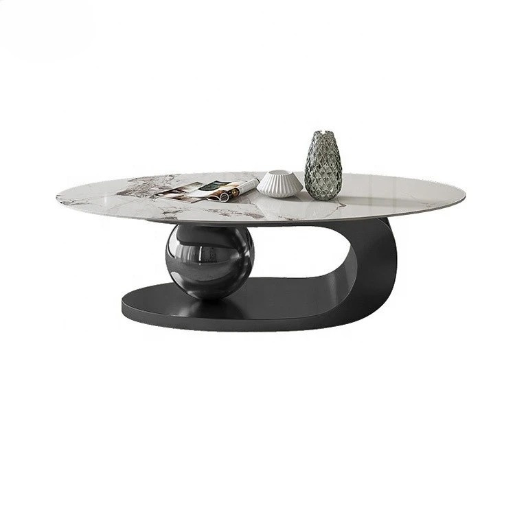 Orval Marble Marvel Coffee Table – Elevate Your Lounge Experience – Black Titanium