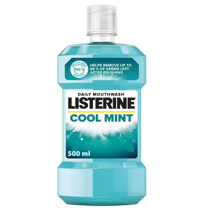 Listerine, Cool Mint, Daily Mouthwash, 500ml