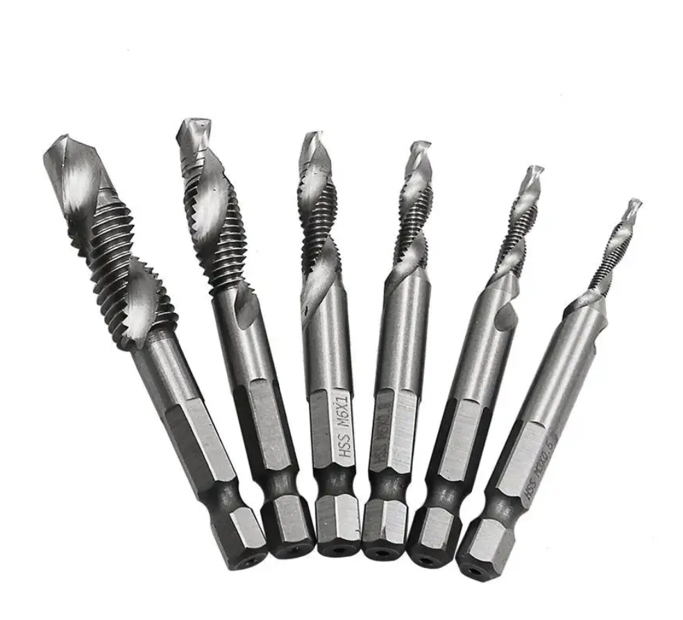 6 PCS / Set HSS Multi-Function Integrated Composite Tap Hole Tapping Chamfering