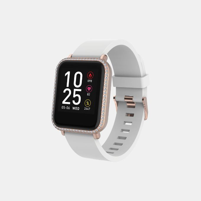 Volkano Women’s One Touch smart watch - White - Jewel Series