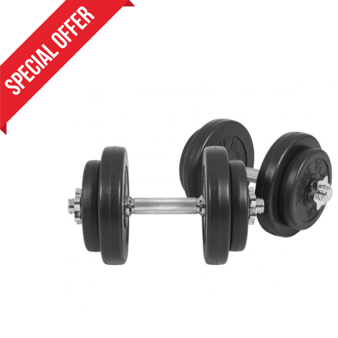 Gorilla Sports SA Vinyl Dumbbell Set 20kg