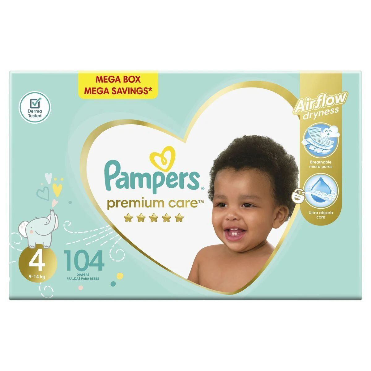 Pampers Premium Mega Box Set Size 4 104 //