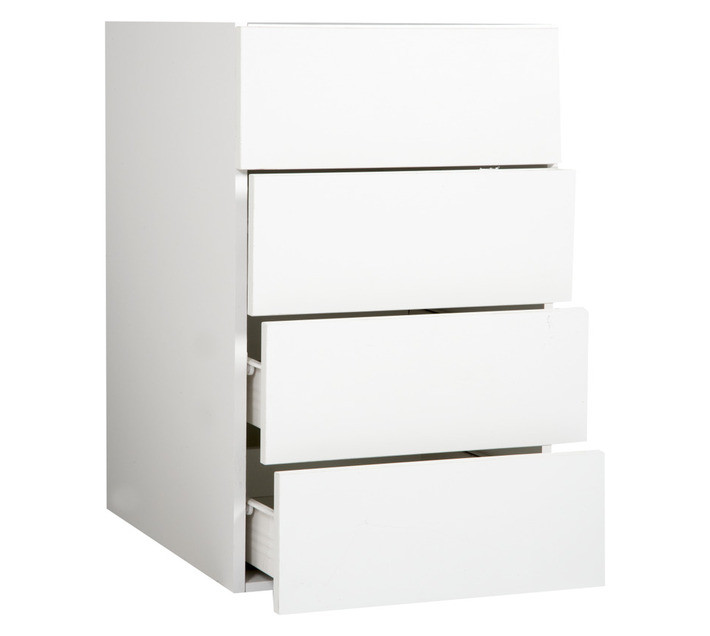 Home and Kitchen 4-Drawer Kitchen Base Unit White Slimline Utility Drawer Cupboard 450 x 560 x 720 mm 1.8 out of 5 stars, average rating value
