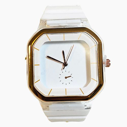 TruVon Women Watch Stainless Steel Silicone White