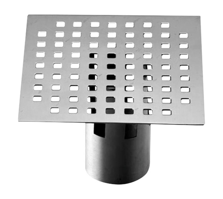 GIO Square Retrofit Chrome Shower Trap 100 mm