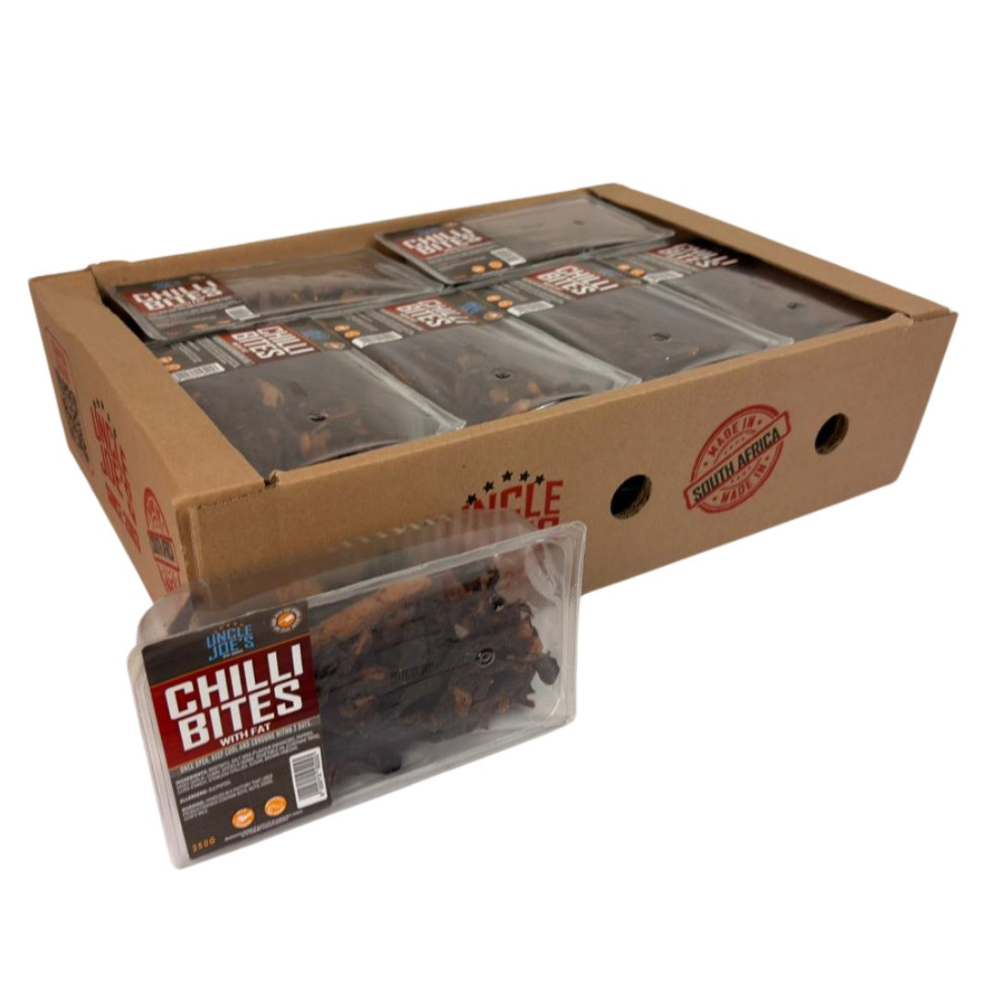 UNCLE JOE’S CHILLI BITES WITH FAT 350G x 12