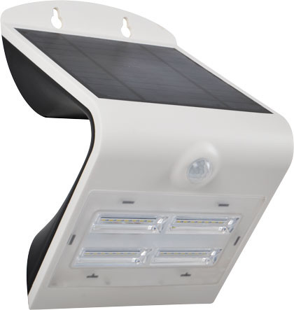 SOLAR 3.2W LED WALL LIGHT C/W PIR+SOLAR PANEL