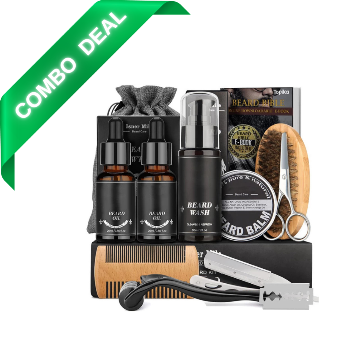 Topika Beard Grooming Kit for Men, 11pcs Beard Care Set