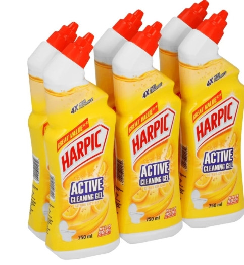 Harpic Active Cleaning Citrino Citrus Gel Toilet Cleaner  (6 x 750 ml)