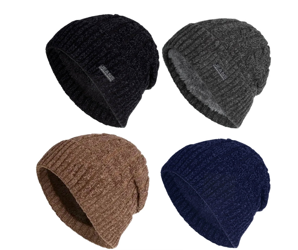Unisex Warm Winter Beanie - 4 Pack