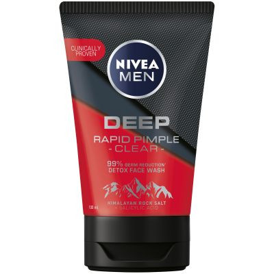 Nivea Men Face Wash Deep Rapid Pimple Clear 100ml