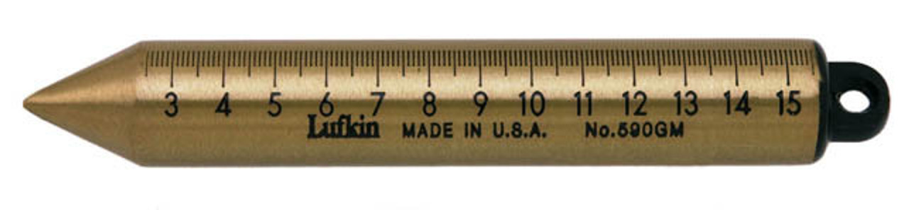 Lufkin 182-590GN 20 oz. Solid Brass Plumb Bob