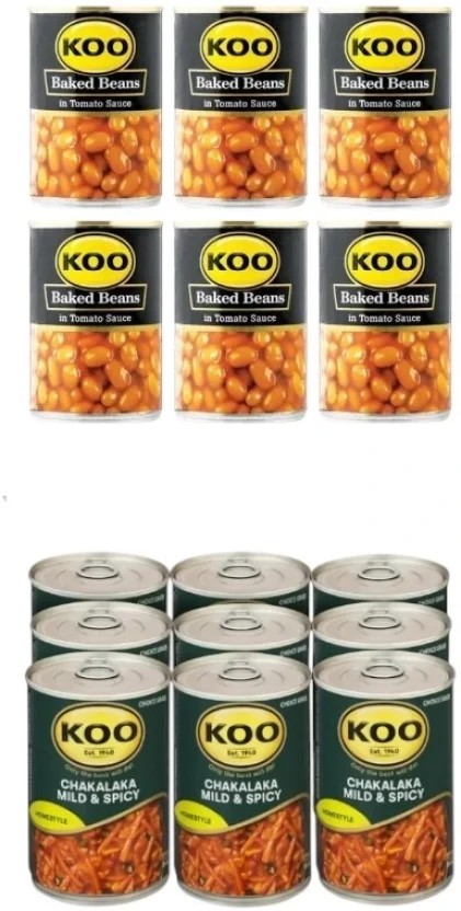 KOO -beans and chakalaka for braai and household use - Edible Combo  (12)