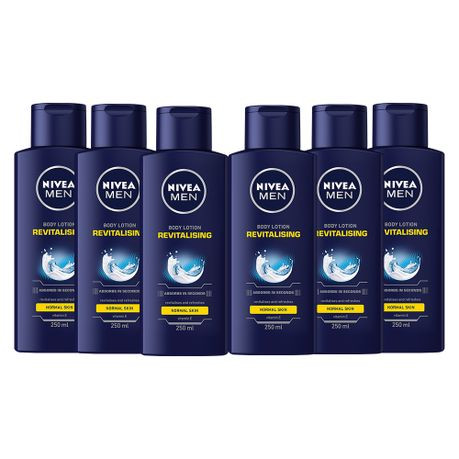 NIVEA MEN Revitalising Body Lotion with Vitamin E, 6x250ml