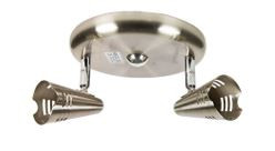 12VAC MR16 CEILING LIGHT FITTING 2 LAMP SATIN SILVER