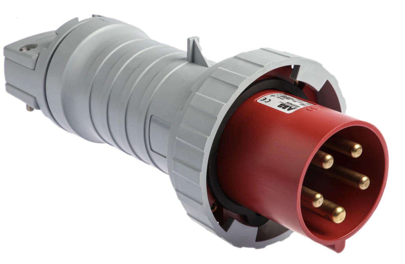ABB, Tough & Safe IP67 Red Cable Mount 3P + N + E Industrial Power Plug, Rated At 63A, 415 V
