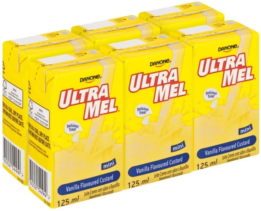 Danone Ultra Mel Vanilla Flavoured Custard 125 ml  (Pack of 6)