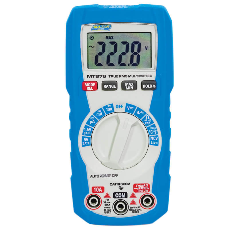 Major Tech MT876 True RMS 600V AC/DC Multimeter