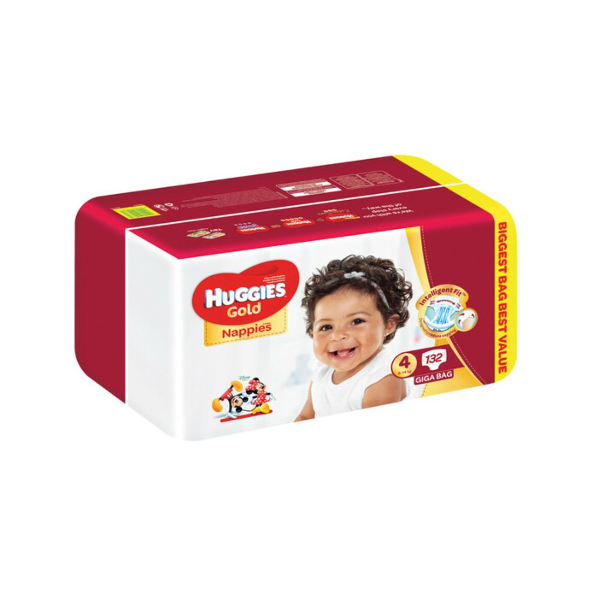 Huggies Gold Skin Soft Size 4 132 Nappies Bale
