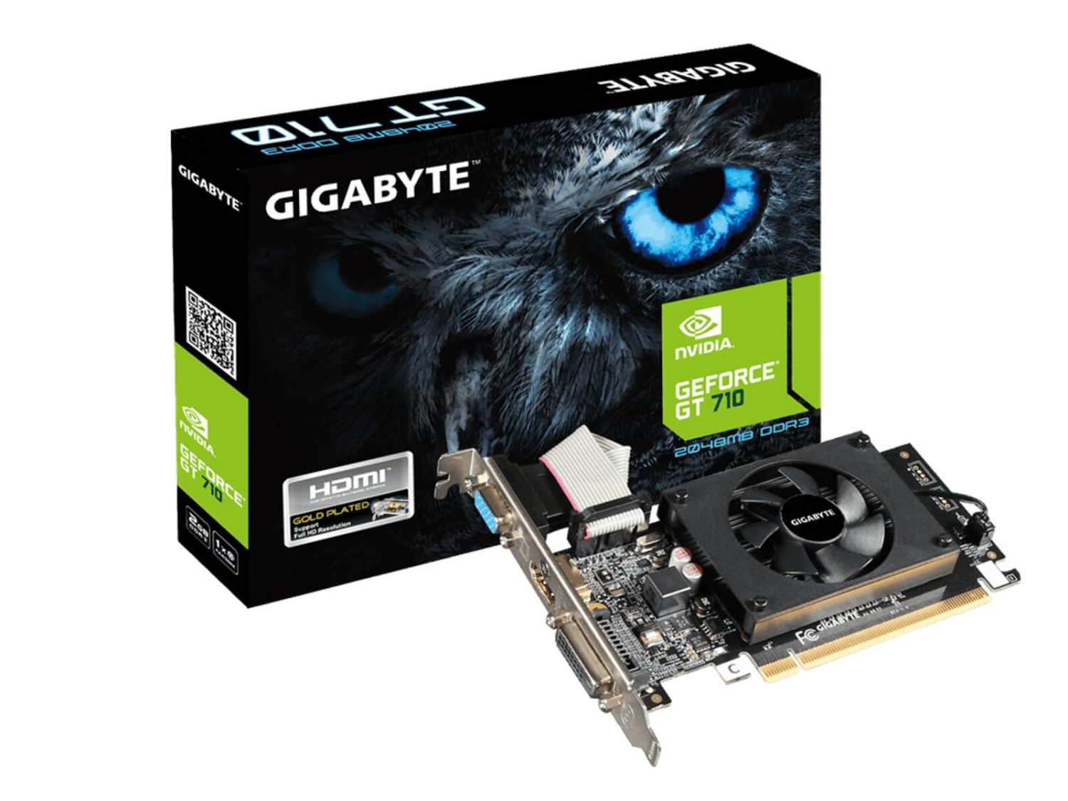 Gigabyte nVidia GeForce GT 710 – 2GB GDDR3 Graphics Card