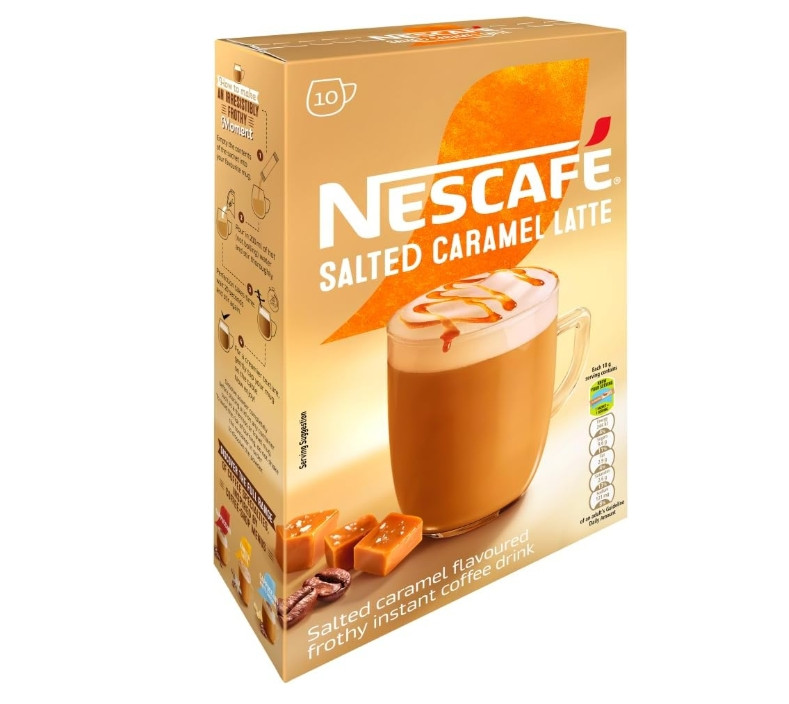 Nescafe Salted Caramel Latte, Instant Coffee 10x18g Pack