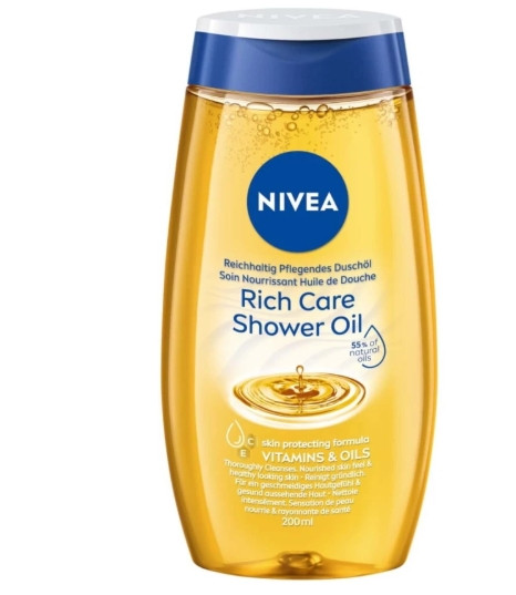 Nivea Rich Care Shower Oil Body Wash  (200 ml)