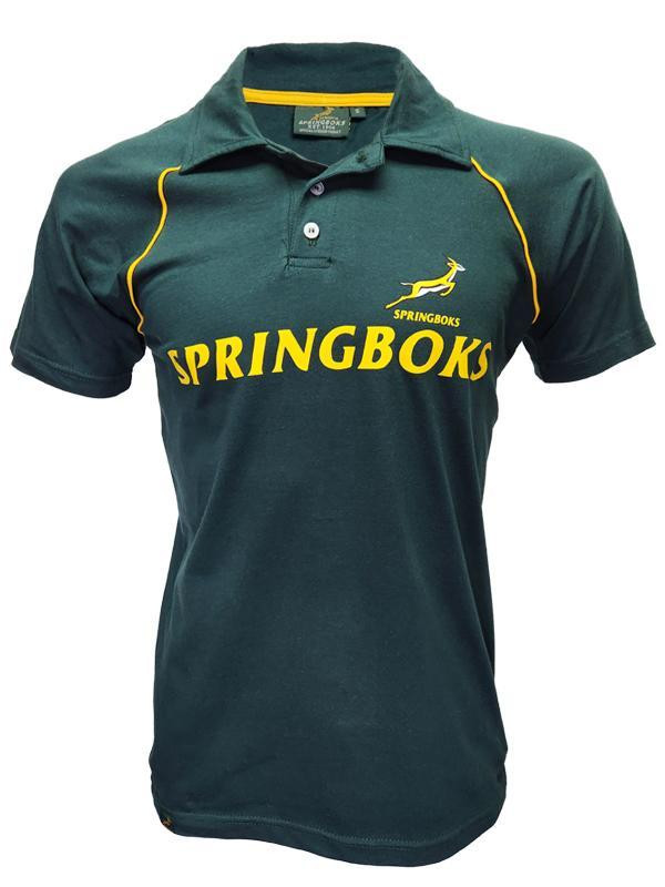 Mens Springbok Golf Shirt Green