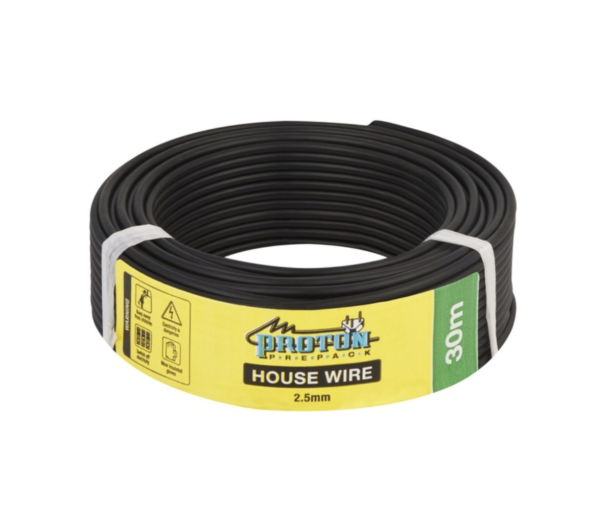 APDHW25BK30 House Wire Cable - Black (30m)