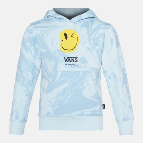 Vans Boys Marble Pull Over Hoodie Blue Glow