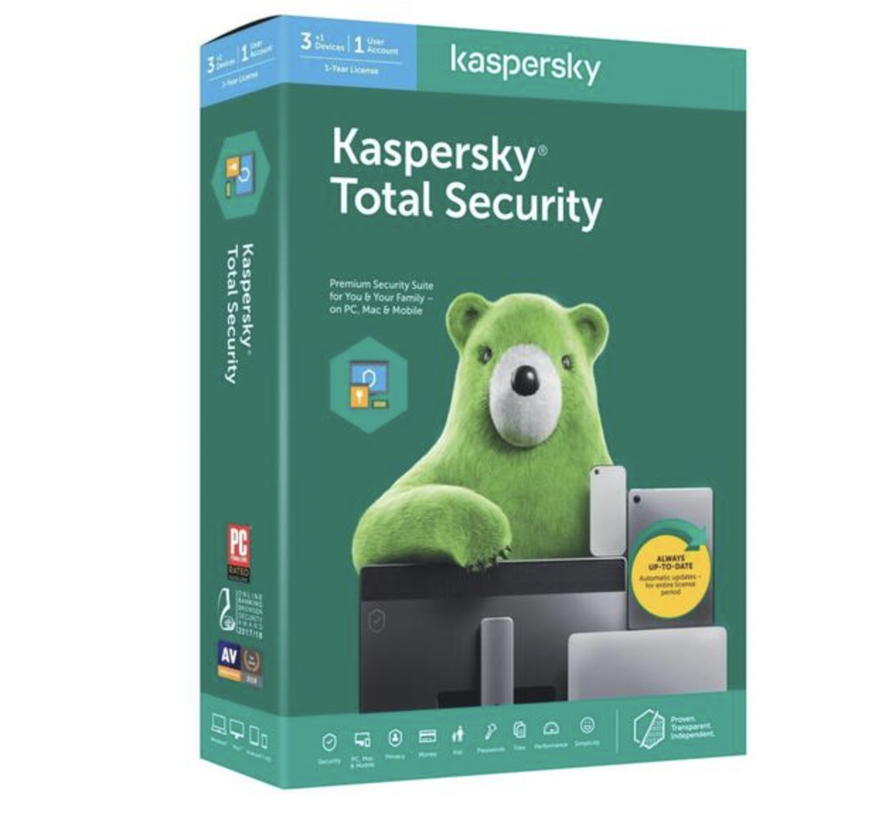 Kaspersky Total Security 3+1 Dev 1Y DEV 1Y