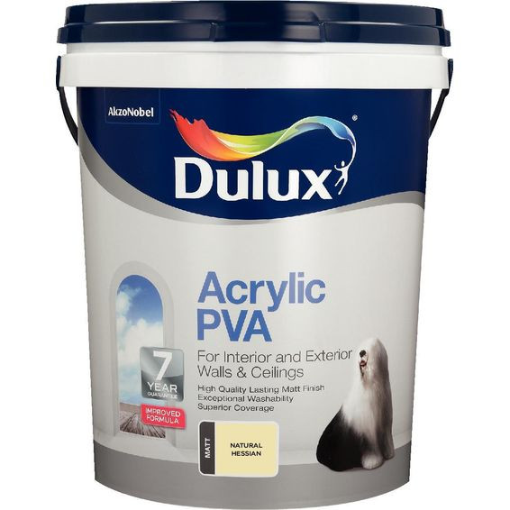 Dulux Acrylic Pva Natural Hessian Matt 20l