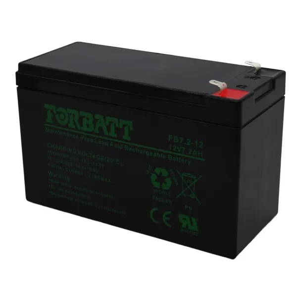 FORBATT AGM 12V VRLA Sealed Lead Acid Battery (FB12-7.2)