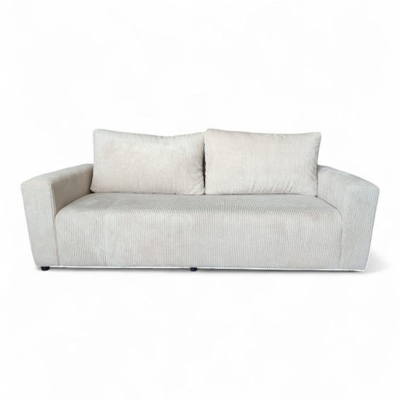 Laura 2 Seater Couch – Corduroy Cream White