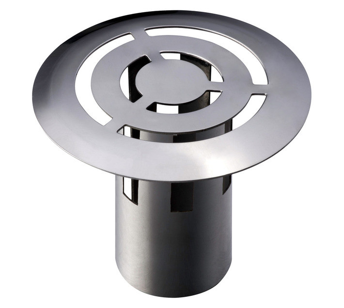 GIO Round Retrofit Chrome Shower Trap 150 mm