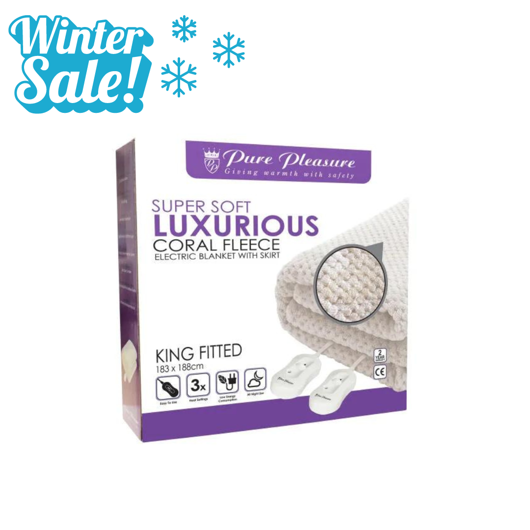 Electric Blanket PURE PLEASURE King Fitted Coral Fleece