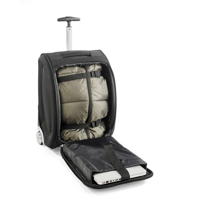 OMT Fashion & Clothing Donney Laptop Trolley Case- Black
